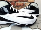 2013 Nike Zoom Vapor Pro Mid Black White Turf Shoes Men 17 Nwob 527879-100 Rare