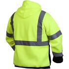 High Visibility Ansi Reflective Hooded Pullover Safety Fleece Sweatshirt Hoodie