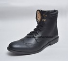 Ghillie Boots Black Leather Ghillie Boots Scottish Kilt Shoes 