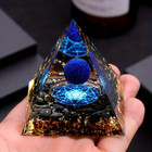 Lapis Crystal Sphere Orgonite Pyramid   Obsidians Chakra Energr Orgone Stone