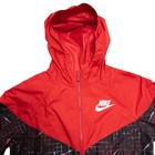 Nike Windrunner Jacket Boys Xl Red Black Grid Swoosh Hooded