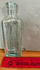 Antique Pinex Trade Mark Embossed Medicine Bottle Aqua Glass Cork Top C1920