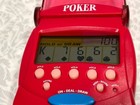 2001 Radica Red Flip Top Pocket Poker Electronic Handheld Game Tested Working