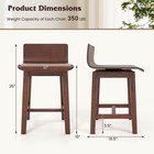 Swivel Dining Chair Set Of 2 Farmhouse Wooden Kitchen Chairs Armless Side Chairs