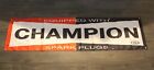 Champion Spark Plugs Banner Black Flag Big 2x8 Feet Racing Garage Mechanic 