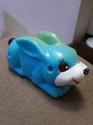 Wind Up Toy Blue Green Long Earred Bunny Rabbit Vtg  