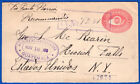 Guatemala  1900  Registered Postal Stationery To Usa   4 Stamps  Vf