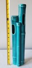 Vintage Mid-century Modern Turquoise Ceramic Bamboo Wall Pocket Vase 15  Hanging