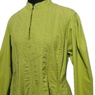 J Peterman Maxi Indian Caftan Lehenga Choli Med Green Cotton Heavy Embroidery