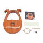 Vintage 16 Strings Lyre Harp Set Mahogany Body String Instrument For Beginners
