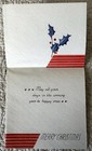 Unused Christmas Scottie Dog Reflection Art Deco Vtg Greeting Card 1930s 1940s R
