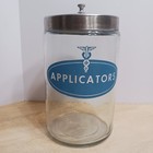 Vtg Profex  40s- 50s Glass Apothecary Dental Jar Containers Medical Usa Set Of 3