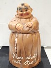 Vintage 1960 s Friar Tuck Monk Coin Bank Thou Shalt Not Steal Twin Winton Usa 