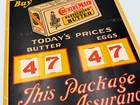 Vintage Country Maid Butter Changeable Price Board Store Advertisement
