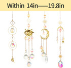 4pk Crystal Suncatcher For Windows Hanging Decor  Prism Sun Catcher With Chain A