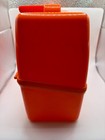 1965 Peanuts Snoopy  lunchtime school Days With Snoopy  Orange Plastic Lunchbox