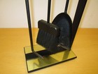 Vintage Fireplace Tool Set Wrought Iron   Brass By Pilgrim   George Nelson Style
