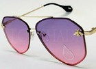 Women s Men s Sunglasses Fashion Elegant Metal Gold Frame Pilot Style Shades New