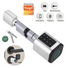 60 90mm Smart Fingerprint Door Lock Biometric Door Lock Card Tuya App Control