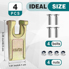 4 Pack Spiral Drill Teeth W Bolts   Nuts 40   50   Replacement Teeth Auger Drills