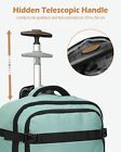 Hynes Eagle Convertible 42l Rolling Carry-on Backpack Wheels Luggage Laptop Bag