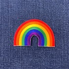 Rainbow Applique Patch - Colorful Embroidered Good Luck Badge 2-5 8   iron On 