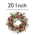 Artificial Christmas Wreath 20 Inch Christmas Wreaths For Front Door Winter  