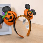 Us Disney-parks Minnie Ears Halloween Pumpkin Ears Jack O  Lantern Headband Nwt
