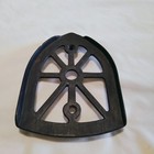 Vintage Cast Iron Trivet Sad Iron Shield Antique Hot Iron Rest Farmhouse Decor