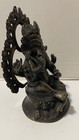 Nepalese Ganesha Hindu Elephant God Seated On Lotus Throne Bronze Handcrafted