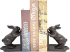 Rabbit Decorative Bookend  Heavy Duty Cast Iron  Vintage Shelf Decor  Antique Br