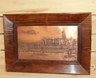 Vintage Poland Warsaw Cityscape Hand Made Wall Hanging Copper Plaque