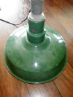 Vintage 18  Industrial Light  Green Porcelain Enamel Pendant Light Wired   Works