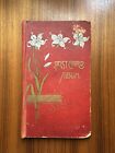 Antique Postcard Album Book Art Nouveau Flowers Empty Scrapbook Vintage Ephemera