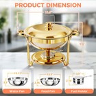 5qt Round Gold-plated 304stainless Steel Chafing Dish Set