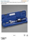 Yellow Jacket Digital Adjustable Torque Wrench 60624 With Ratchet Head