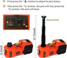 E-heelp Electric Car Jack 5ton 12v Kit Hydraulic  lifting Range  6 1 17 7 Inch 