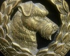 Vintage Oversized The Welsh Terrier Horse Brass   jee    Welshie      Wow Your Walls 