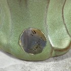 Frankoma Pottery Owl Coin Bank Sage Green Desert Gold Mid Century Modern Retro
