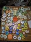 75  Vintage Button Pins From The 50 s 60s 70s 80s Various Styles Mixed Lot