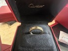 New 18k Yellow Gold Pav  cartler love Diamond Band Ring Size 8