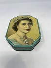 Vintage 1953 Coronation Souvenir Queen Elizabeth Candy Tin Box England Horner s