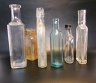 Lot 6 - Antique Vintage Medicine Pharmaceutical Glass Bottles -incl Green - - a 