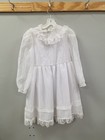 Girls Sz10 White Lace Dress 1st Communion Flower Girl Wedding Robyn Sue Ruffled