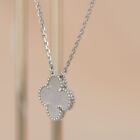 Van Cleef   Arpels Vintage Alhambra 18k White Gold Motifs Necklace