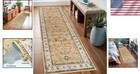 Elegant 2x6 Washable Runner Rug - Non-skid Floral Carpet For High Traffic Areas