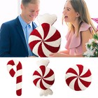 Peppermint Candy Pillow Decorative Red Sweet Throw Pillow Christmas Decorations