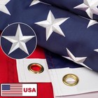 American Flag 3x5  Heavy Duty Polyester - Made In Usa - Sewn Stripes Embroidered