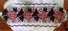 Vintage Ukrainian Hand Embroidered Pillowcase Set Of 2 Grape Cross Stitch Cotton