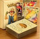55pcs Pokemon Tcg Gold Pack - Rare Foil Charizard Gx Vmax Trading Cards